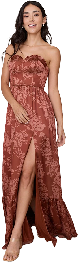 Valentina Satin Floral Print Dress | Made To Order - Image 67