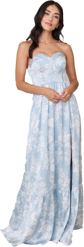 Valentina Satin Floral Print Dress | Made To Order - Image 72