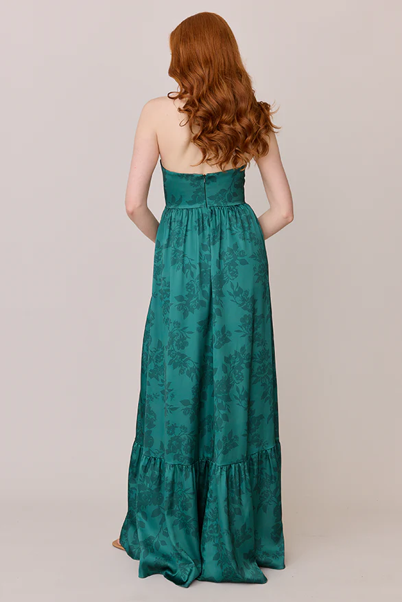 Valentina Satin Floral Print Dress | Made To Order - Image 81