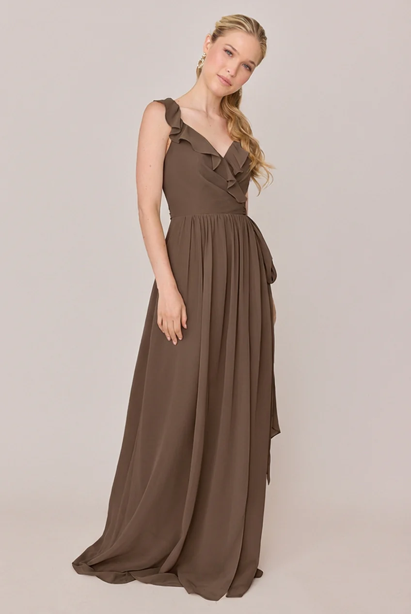 Valerie Chiffon Faux Wrap Dress | Made To Order - Image 164