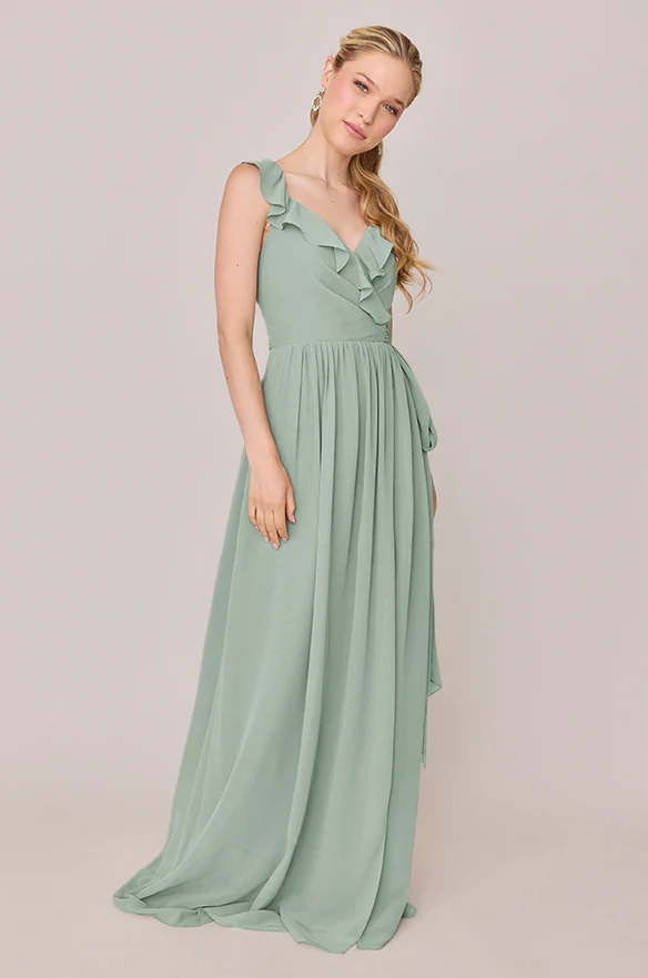 Valerie Chiffon Faux Wrap Dress | Made To Order - Image 82