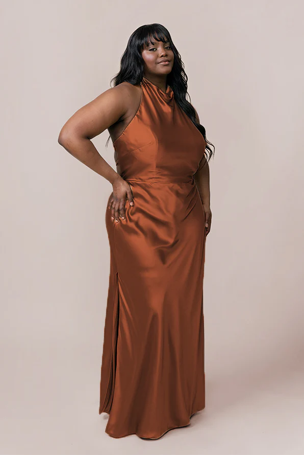 Veronica Satin Dress | Made To Order - Image 48