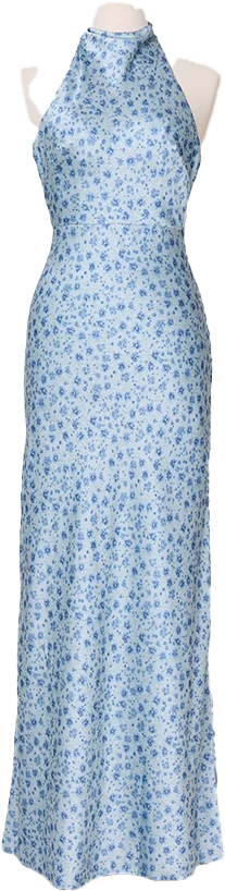Veronica Satin Floral Print Dress | Made To Order - Image 65