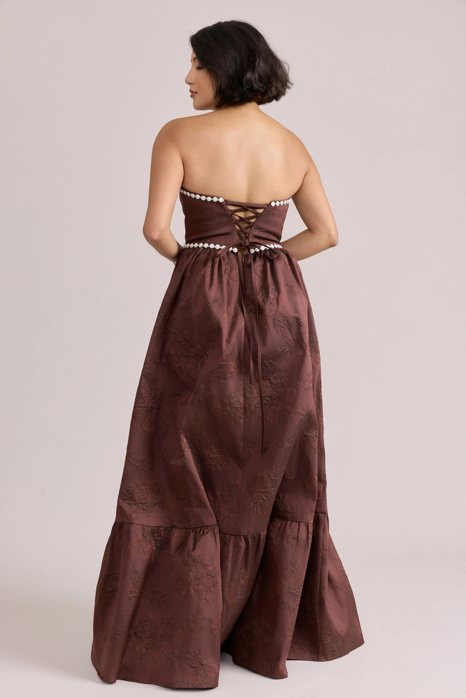 Vienna Luxe Jacquard Dress | Made To Order - Image 45