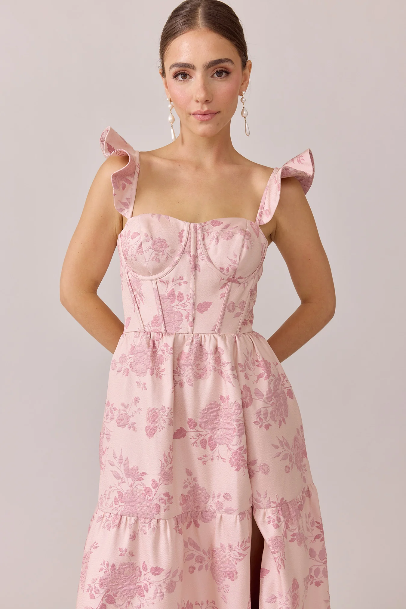 Violet Jacquard Dress | Made To Order - Image 12