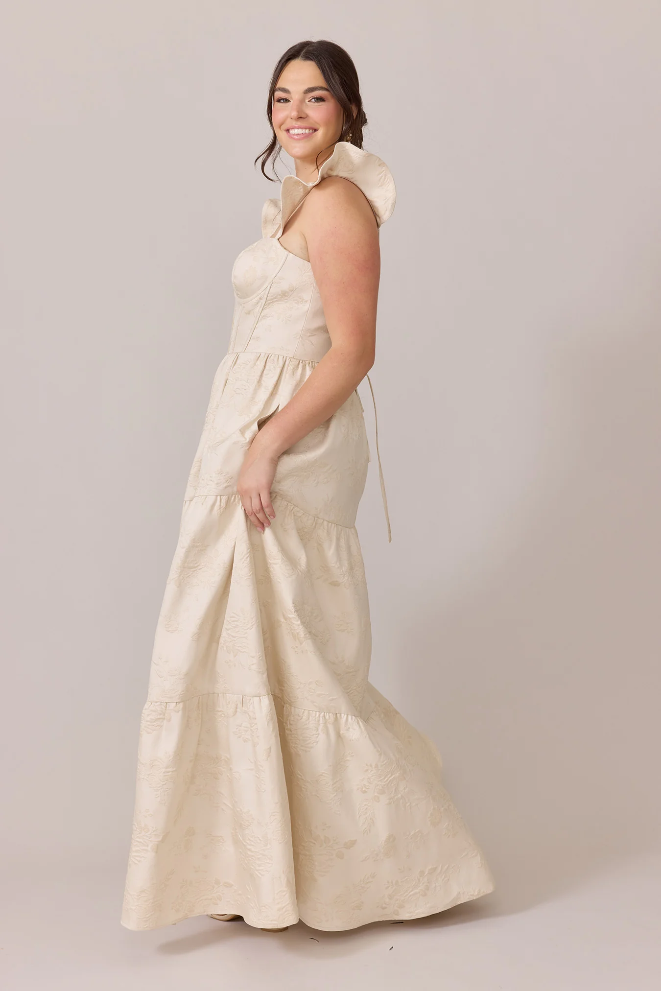Violet Jacquard Dress | Made To Order - Image 17