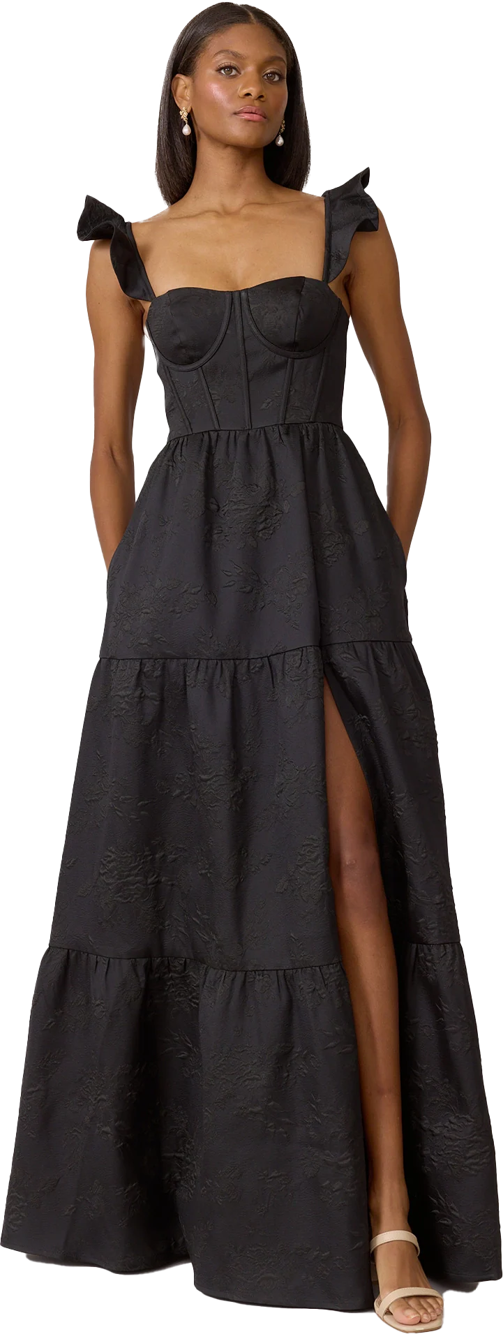 Violet Jacquard Dress | Made To Order - Image 26