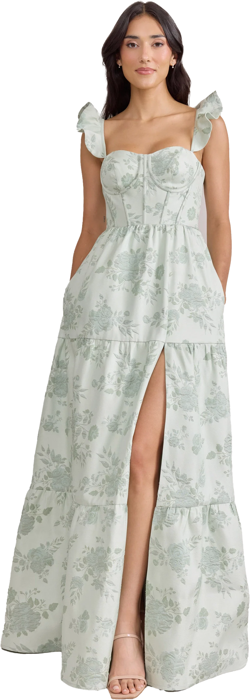 Violet Jacquard Dress | Made To Order - Image 35