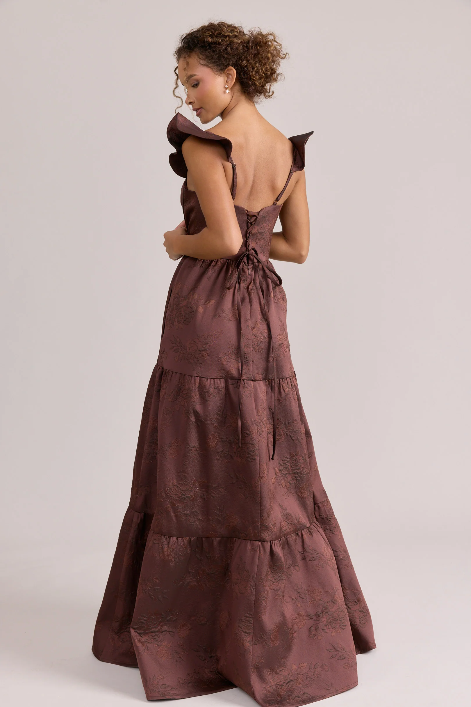 Violet Jacquard Dress | Made To Order - Image 43