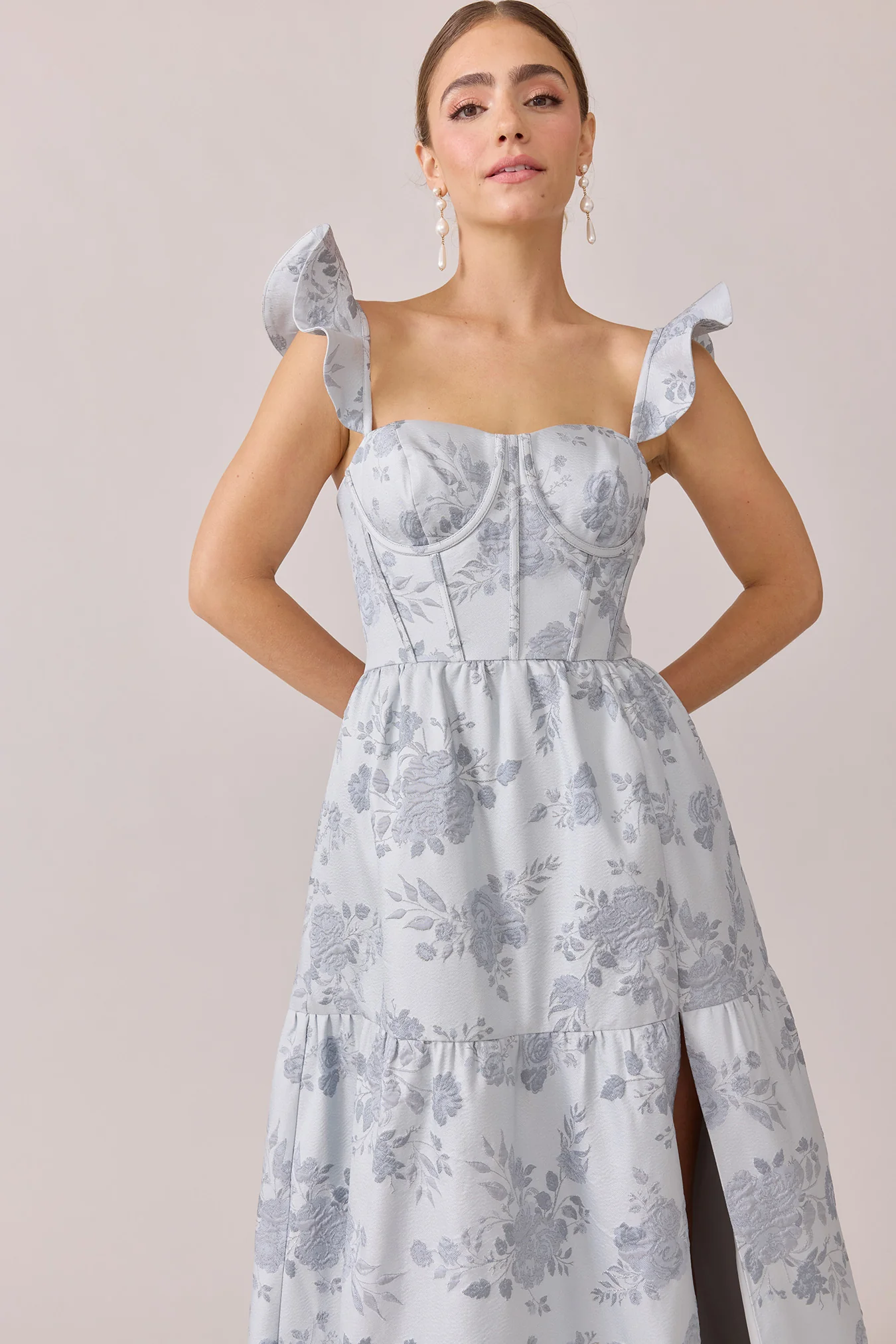 Violet Jacquard Dress | Made To Order - Image 5