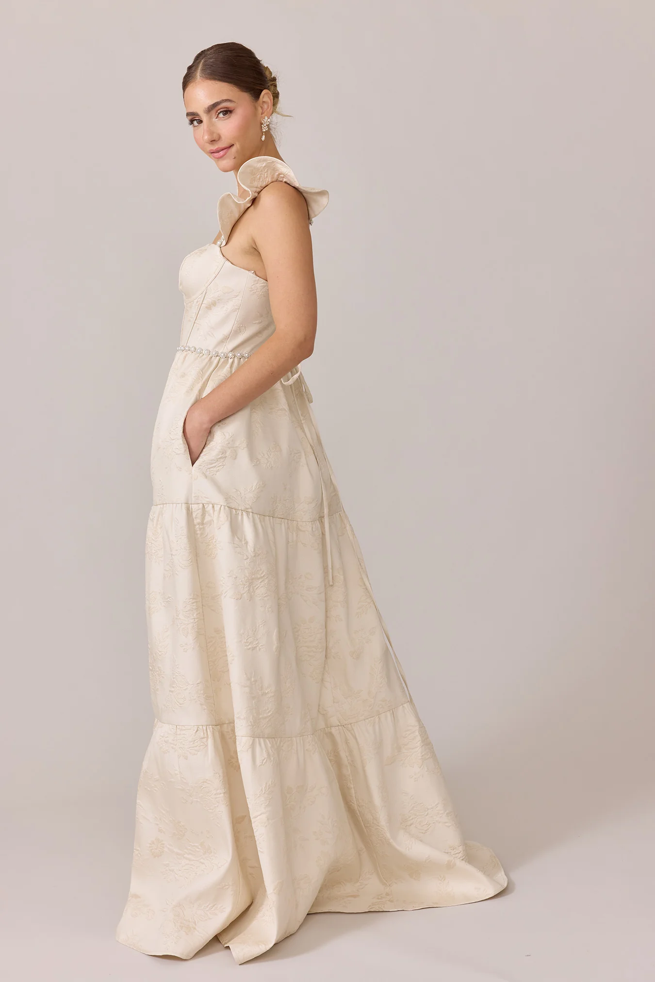 Violet Luxe Jacquard Dress | Made To Order - Image 11
