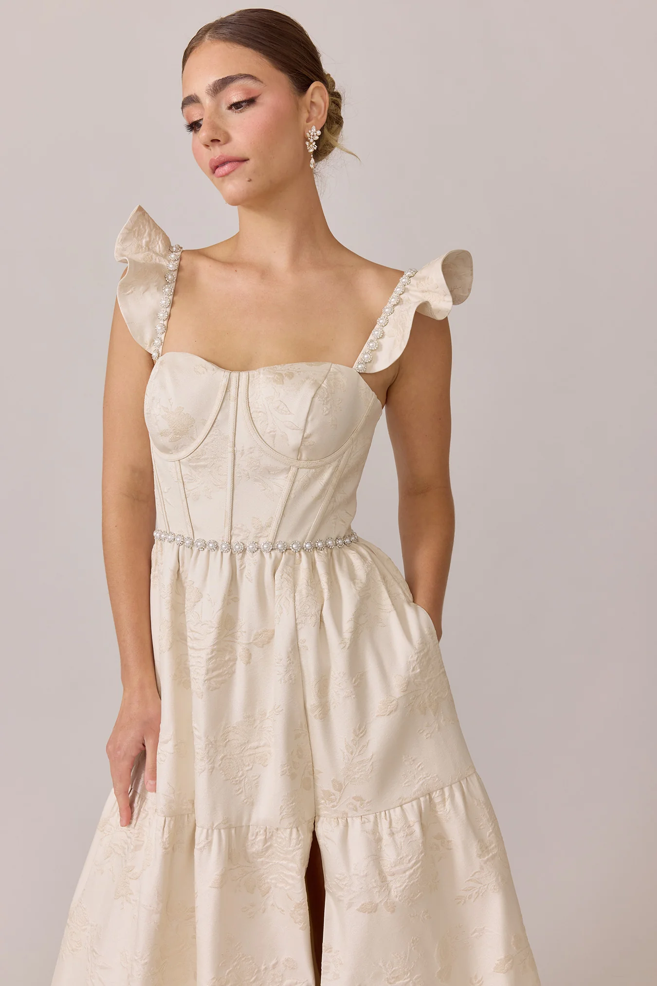 Violet Luxe Jacquard Dress | Made To Order - Image 13