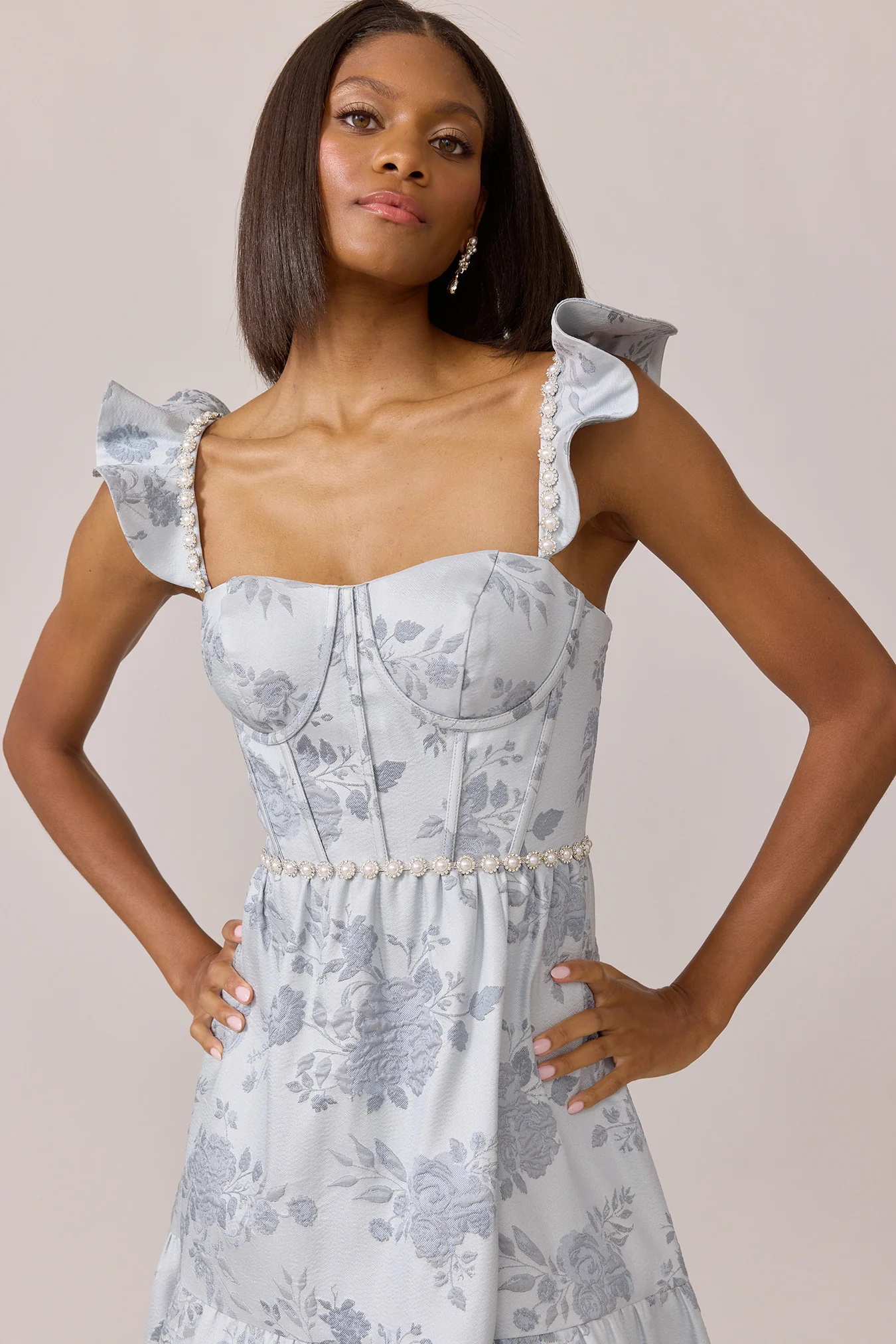 Violet Luxe Jacquard Dress | Made To Order - Image 15