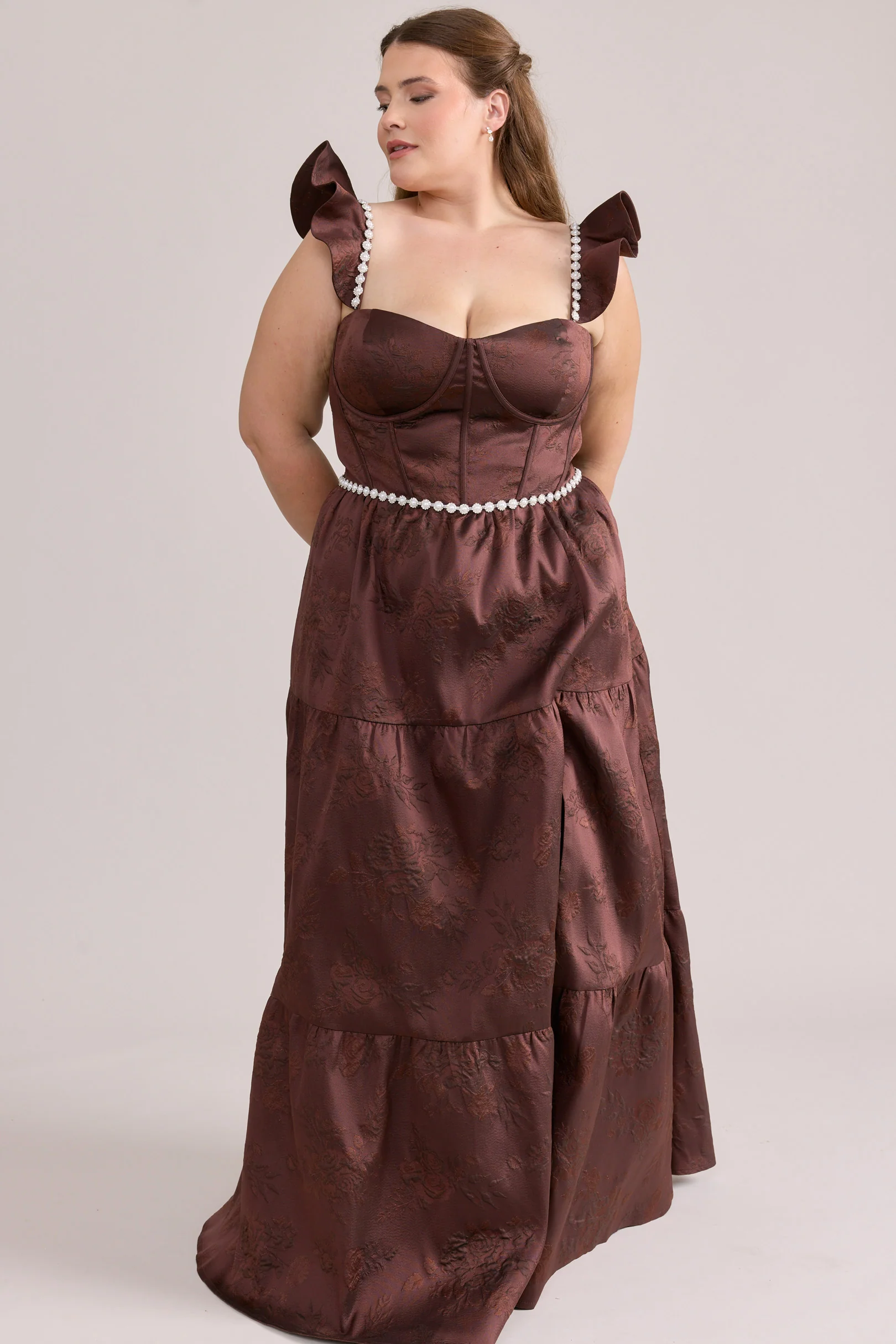Violet Luxe Jacquard Dress | Made To Order - Image 40