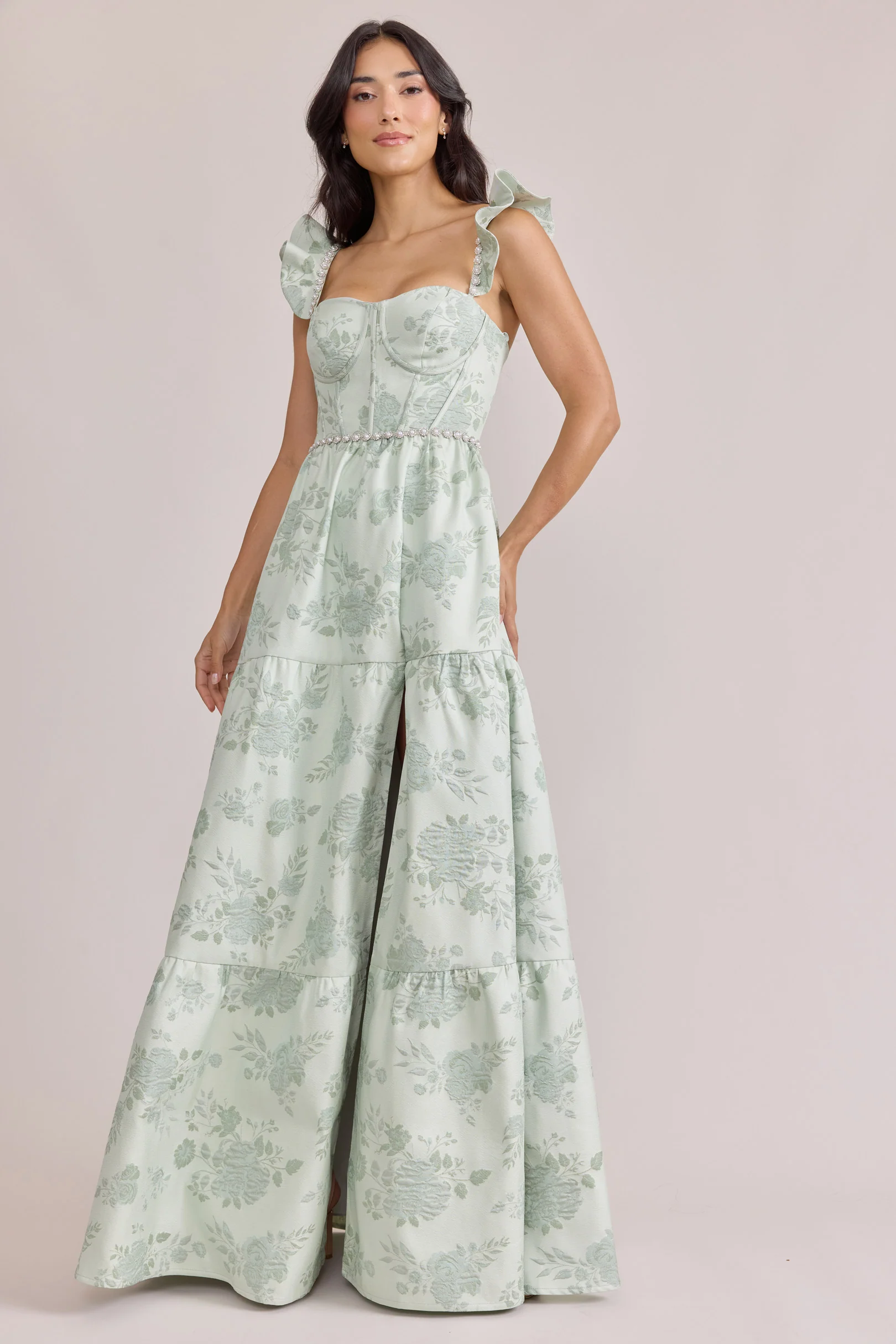 Violet Luxe Jacquard Dress | Made To Order - Image 5