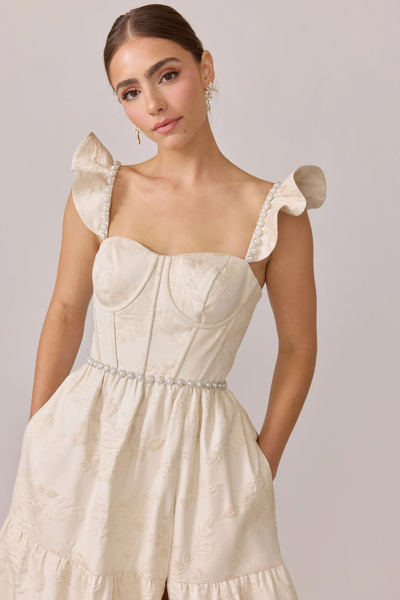 Violet Luxe Jacquard Dress | Made To Order - Image 8