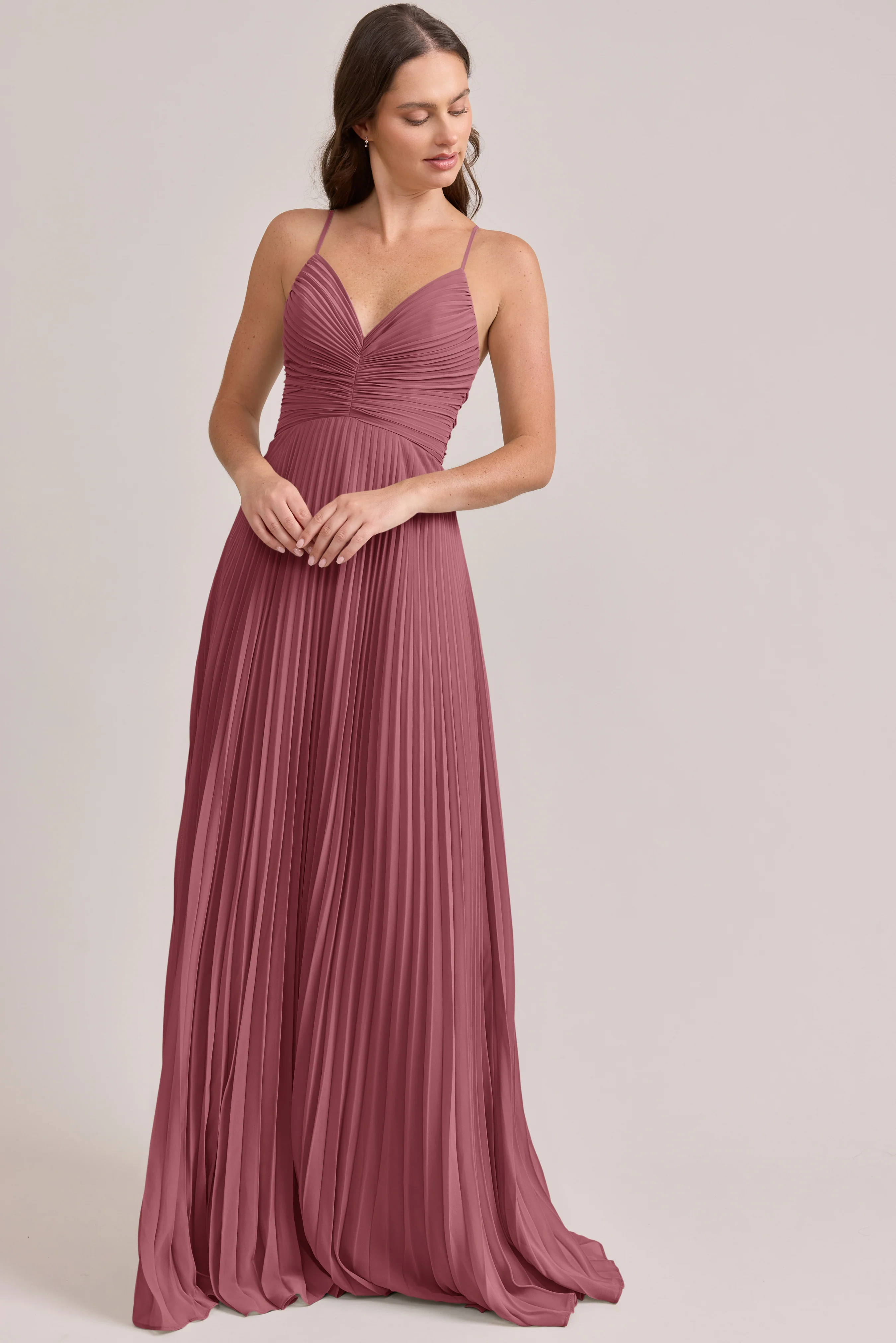 Vivian Chiffon Pleated Dress | Made To Order - Image 111