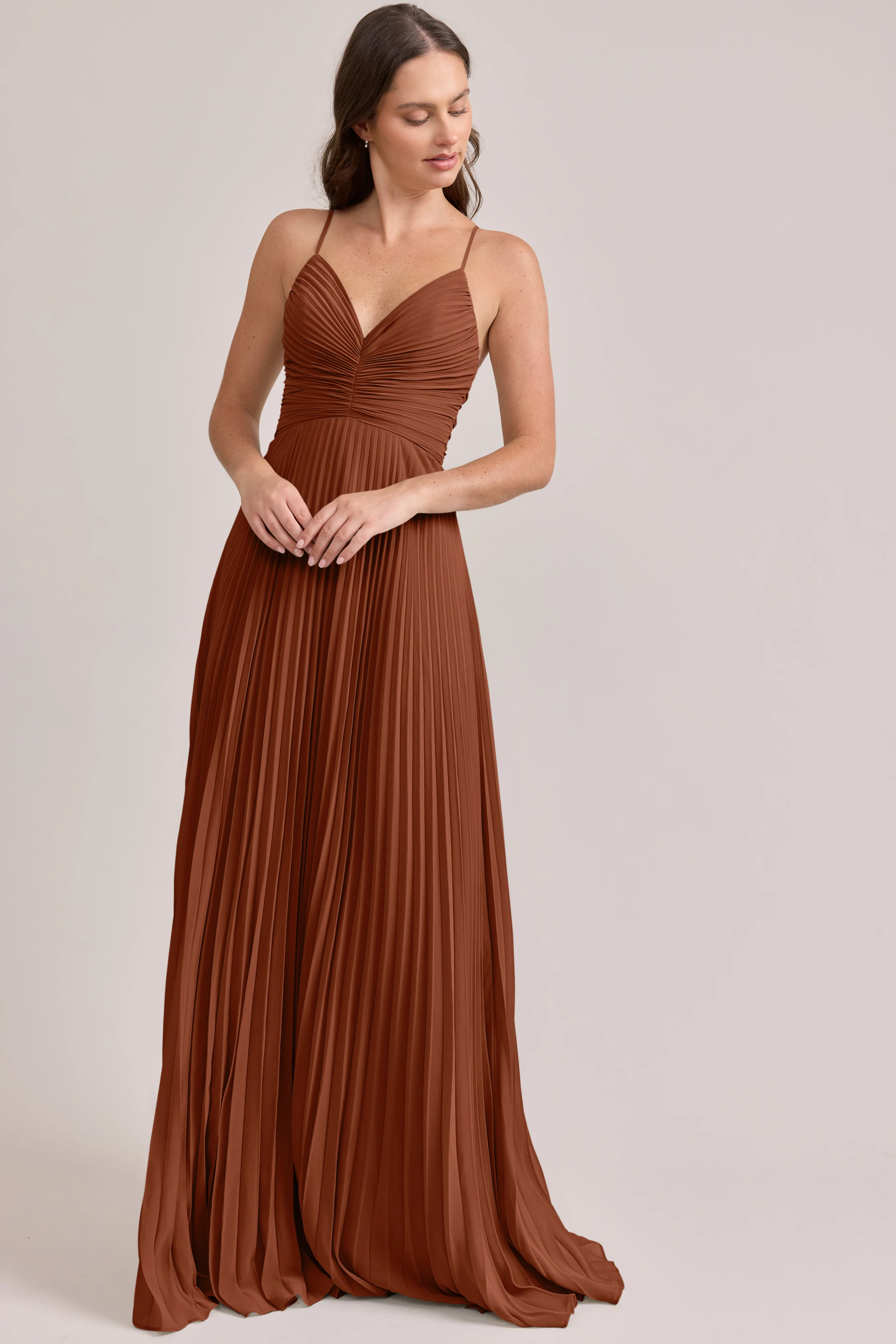 Vivian Chiffon Pleated Dress | Made To Order - Image 114