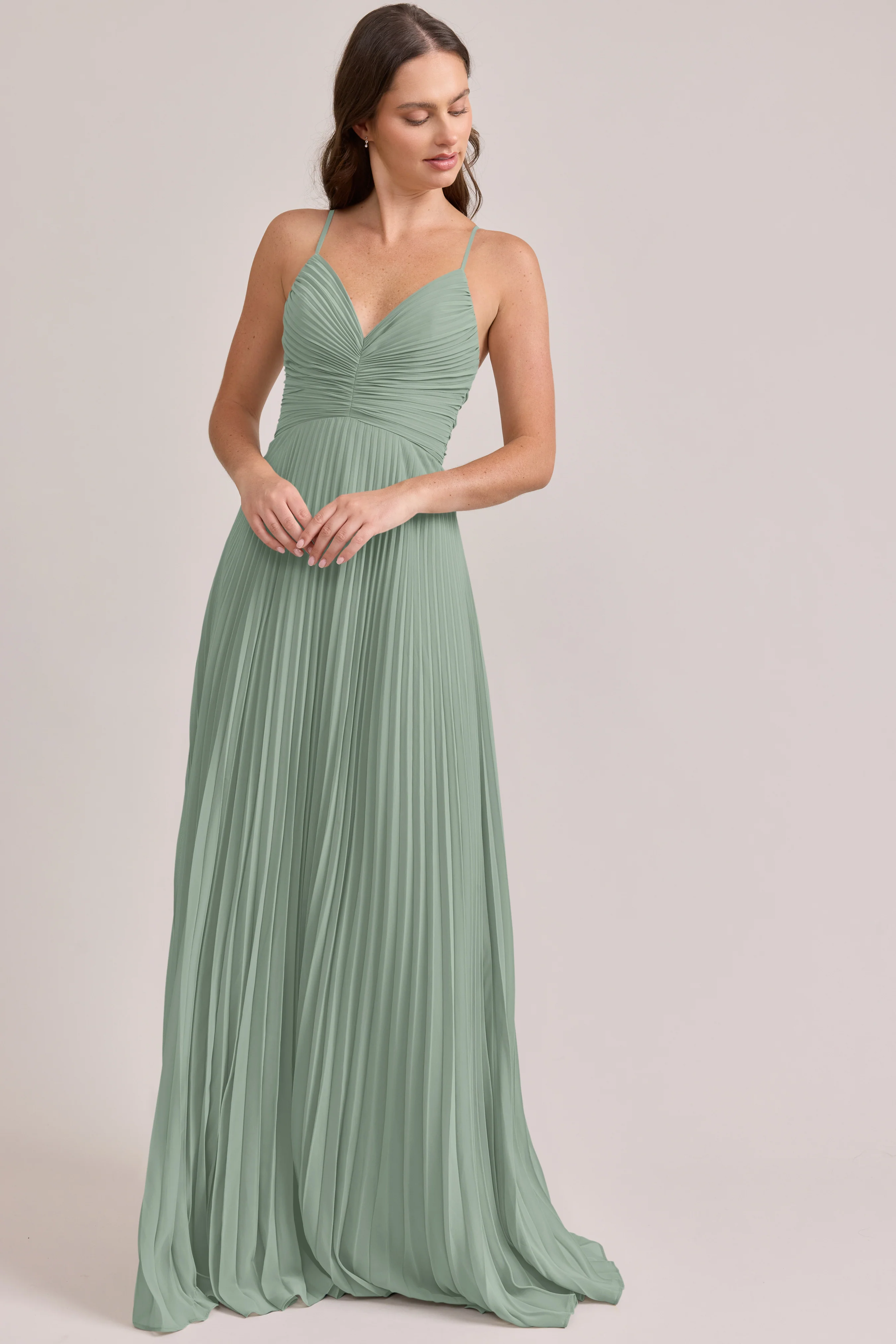 Vivian Chiffon Pleated Dress | Made To Order - Image 120