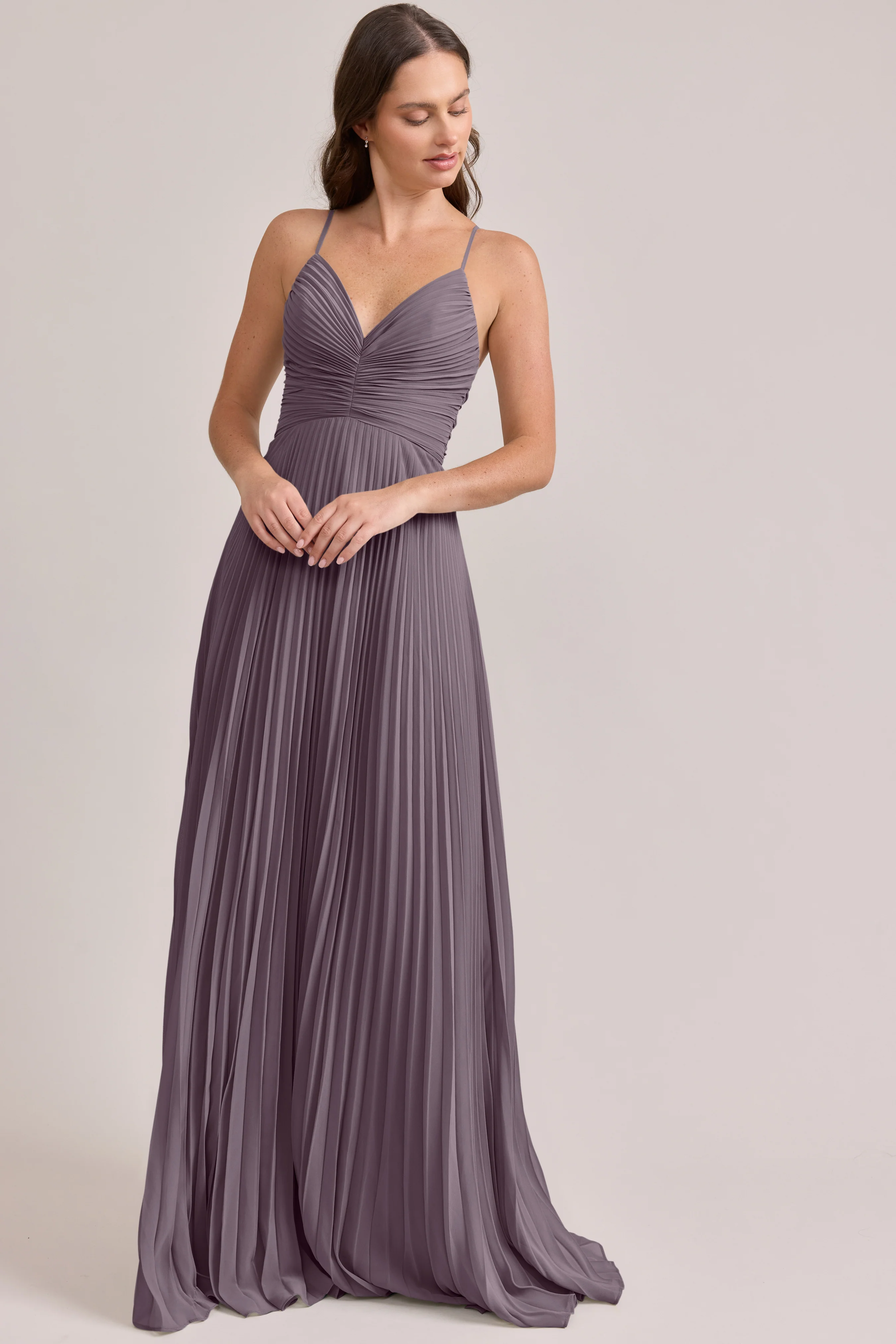 Vivian Chiffon Pleated Dress | Made To Order - Image 129