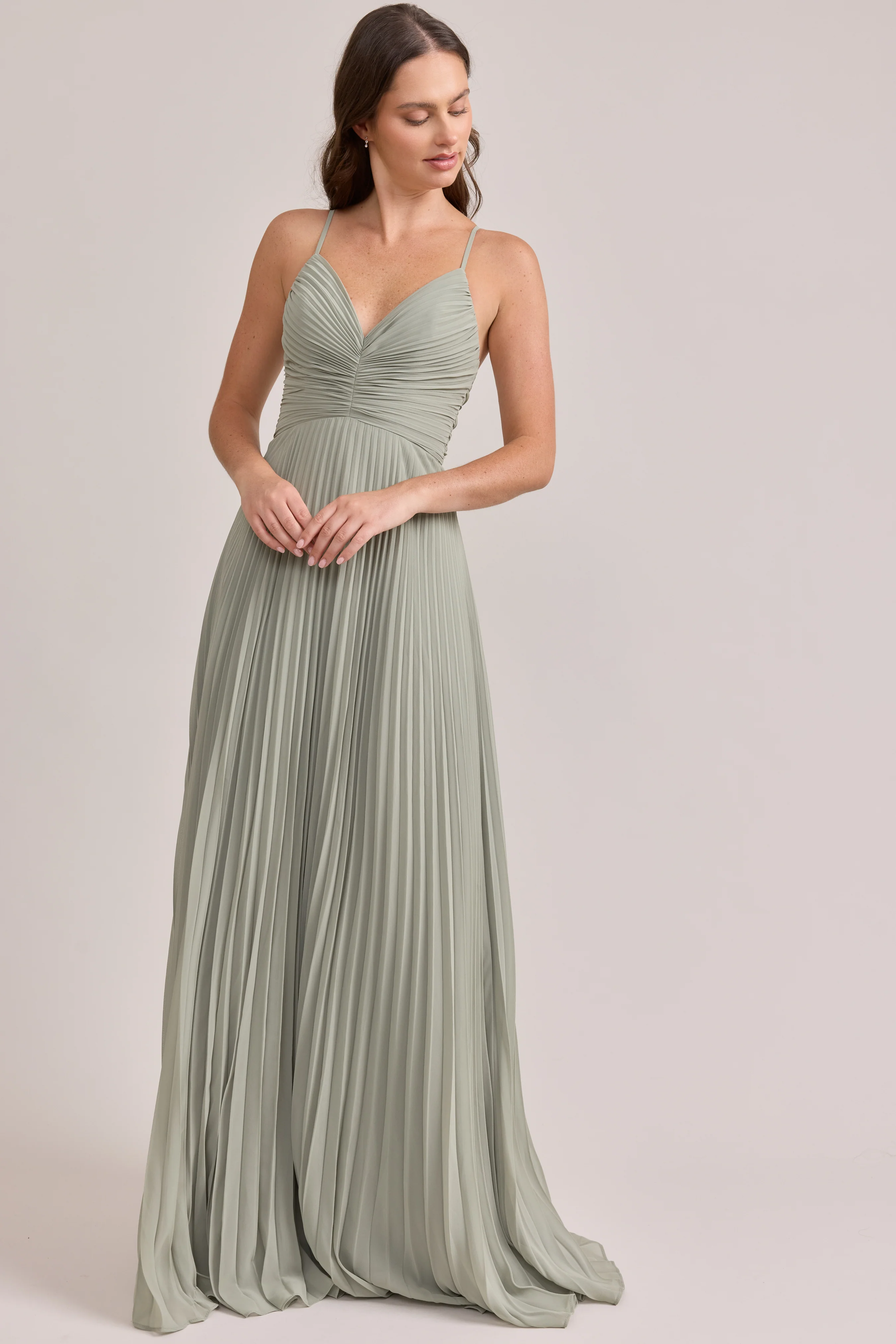 Vivian Chiffon Pleated Dress | Made To Order - Image 133