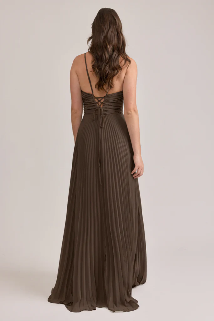 Vivian Chiffon Pleated Dress | Made To Order - Image 180