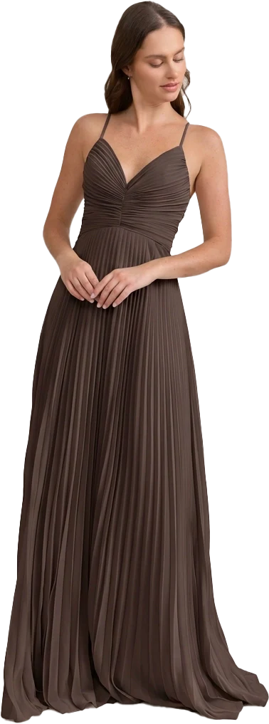 Vivian Chiffon Pleated Dress | Made To Order - Image 182