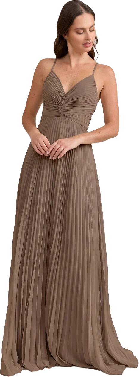 Vivian Chiffon Pleated Dress | Made To Order - Image 183