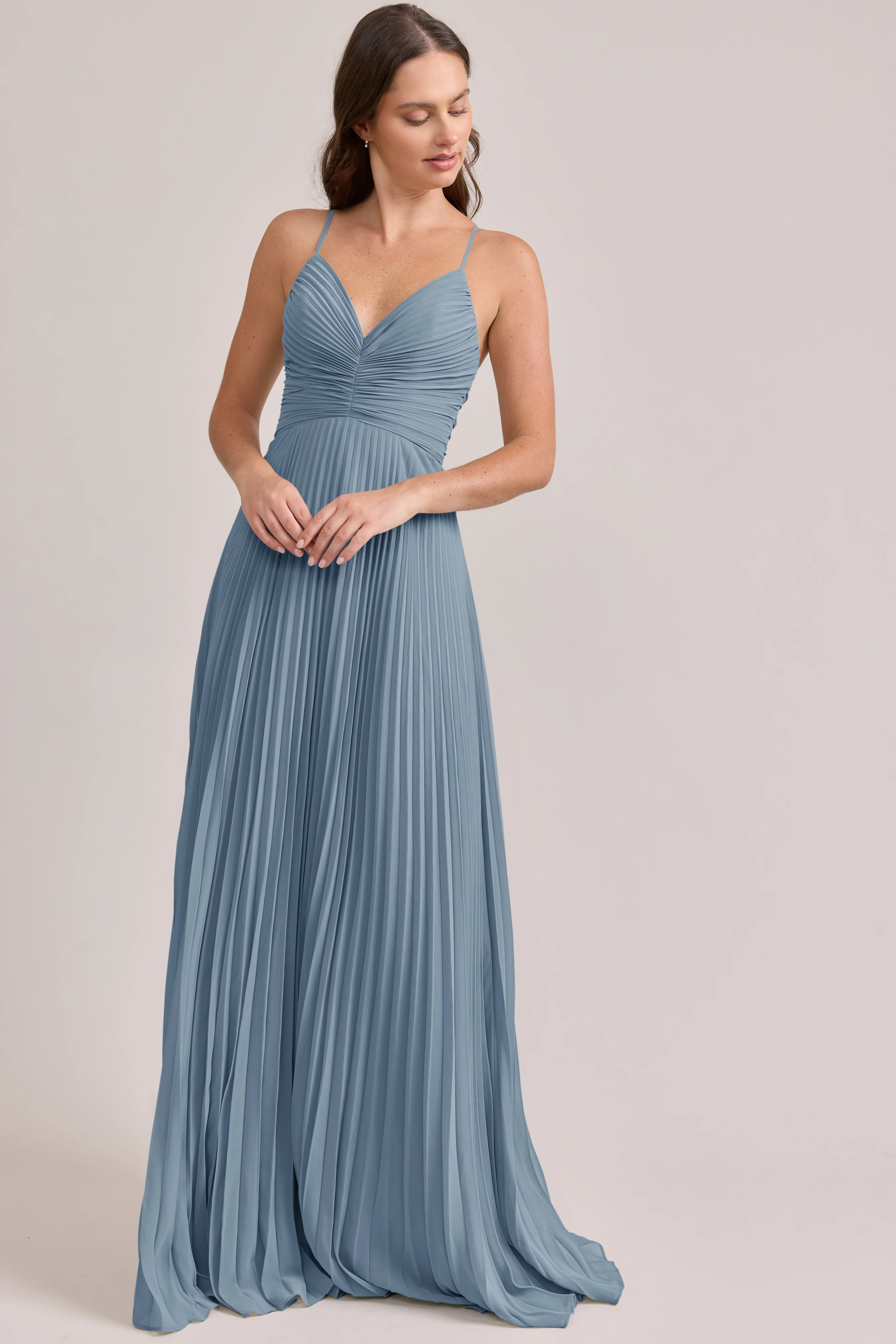 Vivian Chiffon Pleated Dress | Made To Order - Image 50