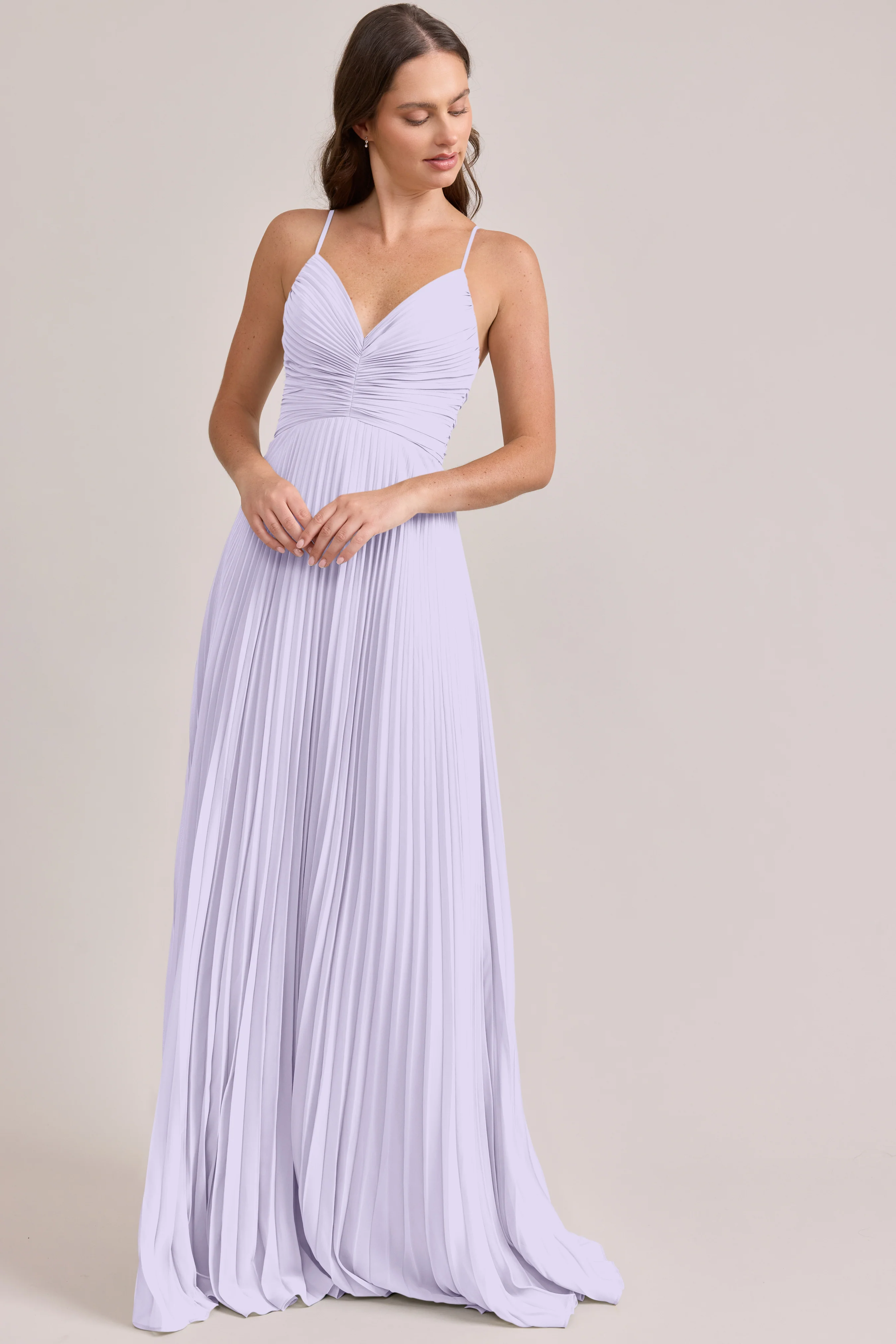 Vivian Chiffon Pleated Dress | Made To Order - Image 62