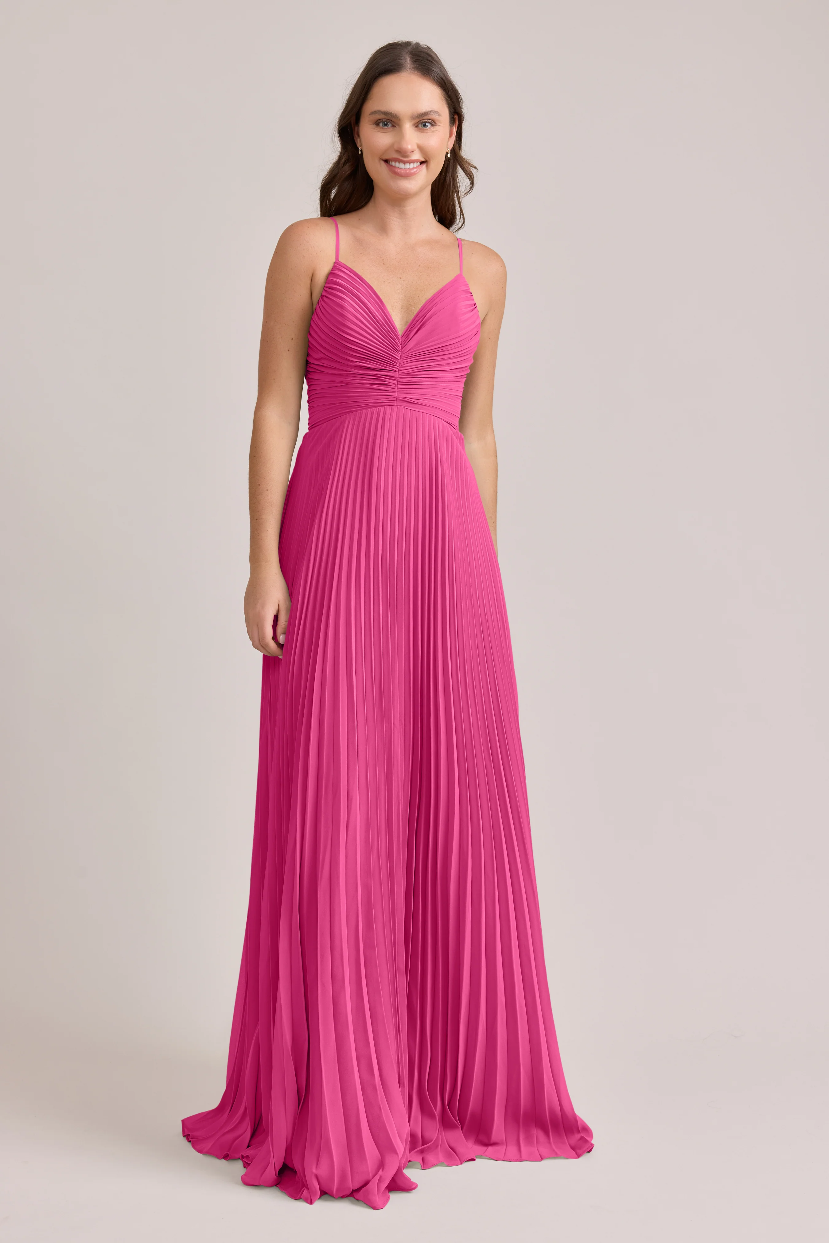 Vivian Chiffon Pleated Dress | Made To Order - Image 66