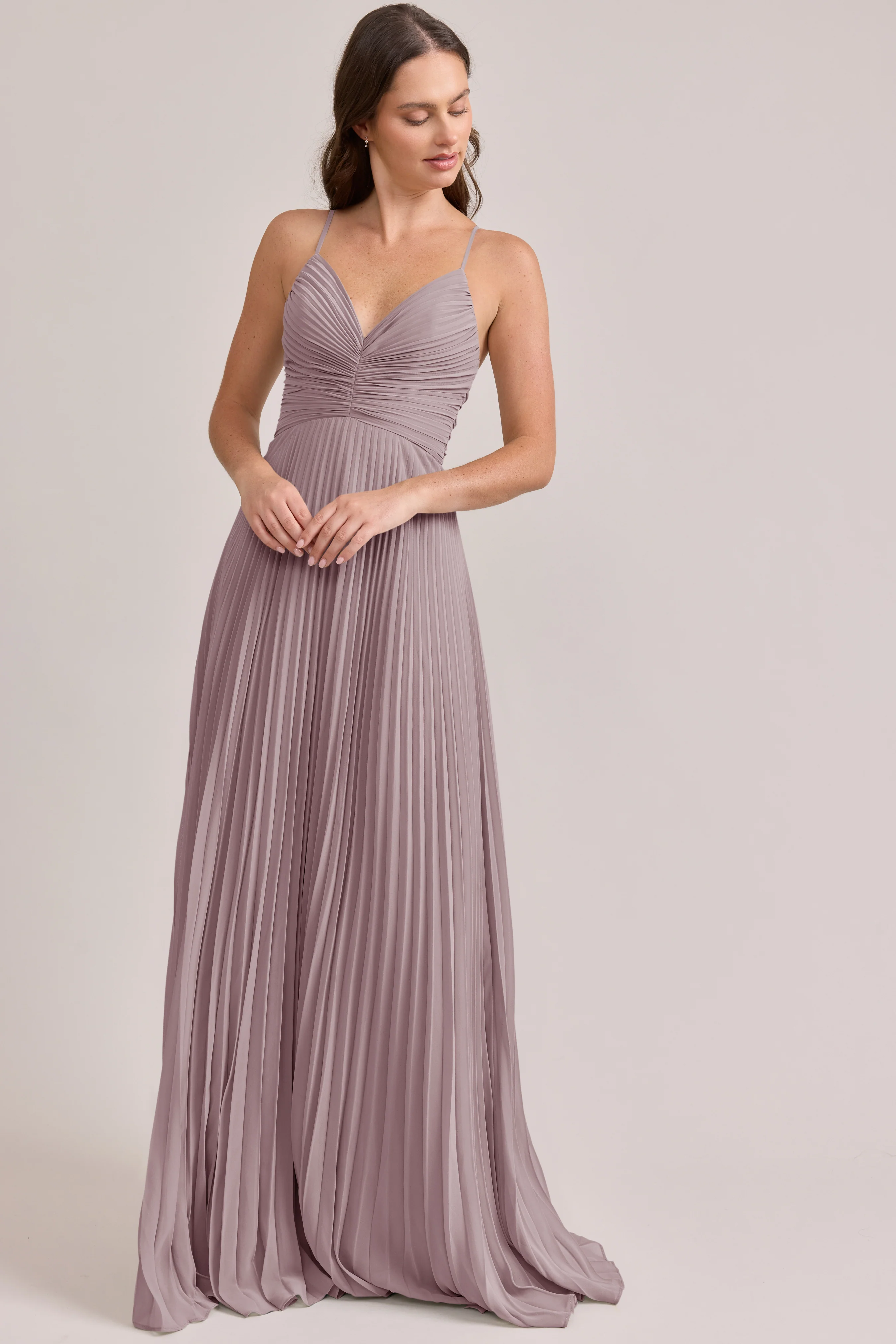 Vivian Chiffon Pleated Dress | Made To Order - Image 77