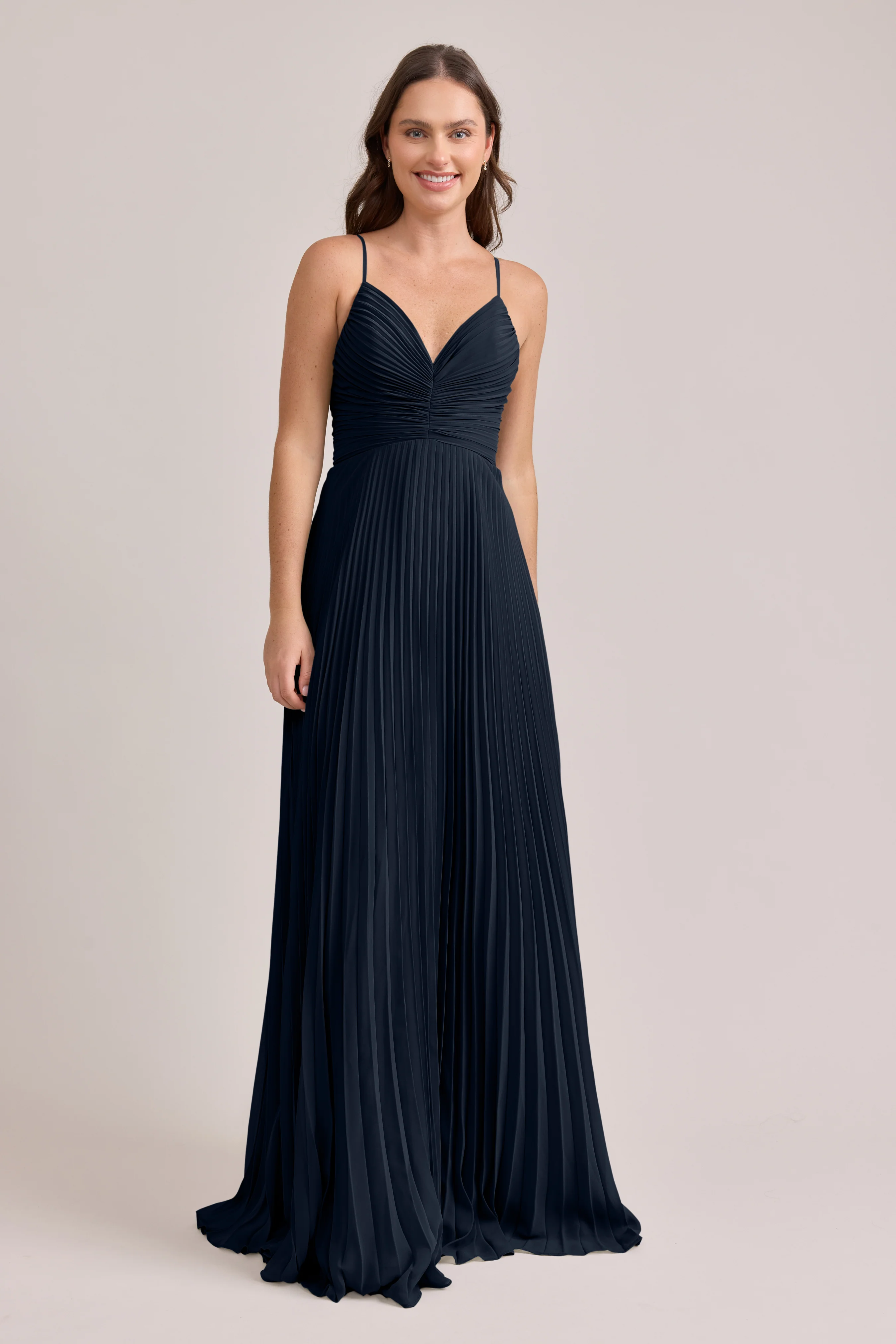 Vivian Chiffon Pleated Dress | Made To Order - Image 85