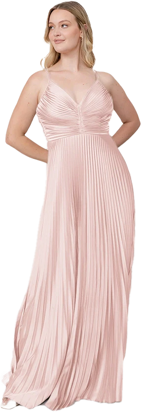 Vivian Satin Pleated Dress | Made To Order - Image 114