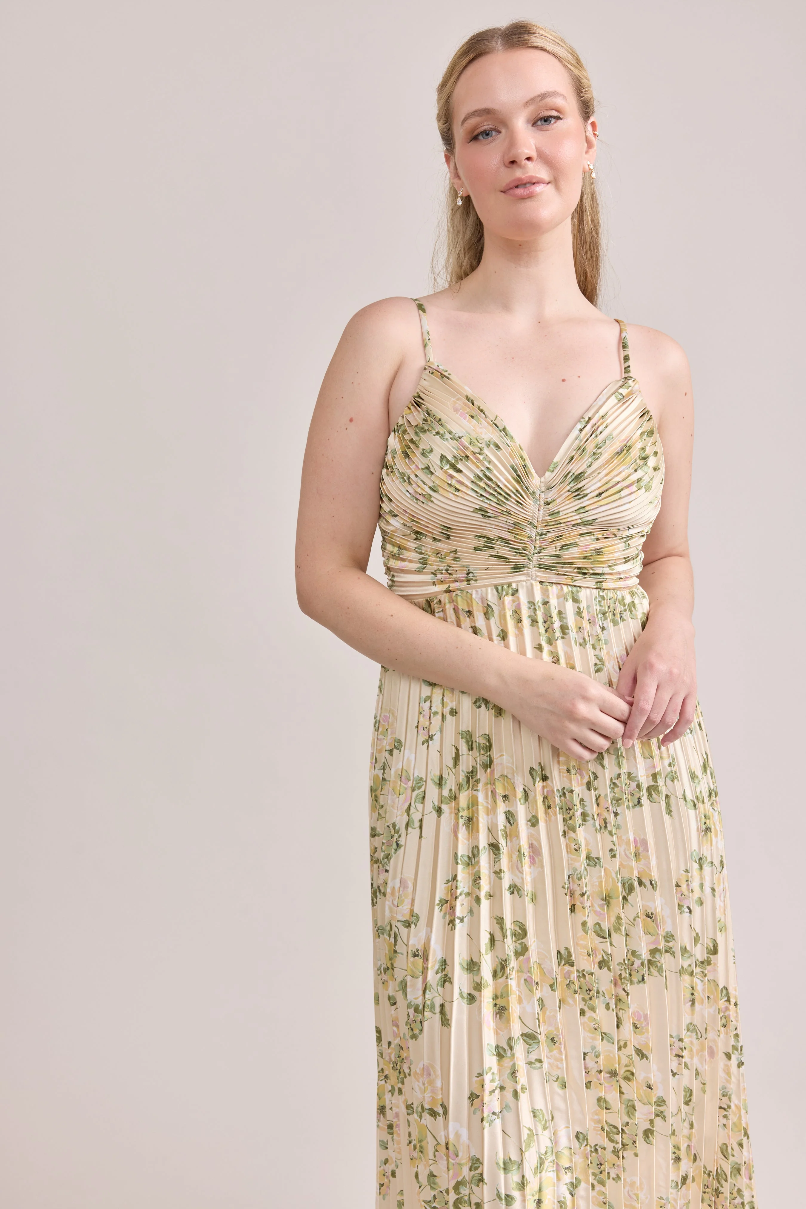 Vivian Satin Pleated Dress | Made To Order - Image 162