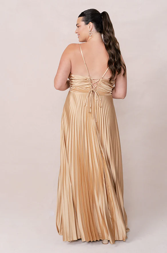 Vivian Satin Pleated Dress | Made To Order - Image 6