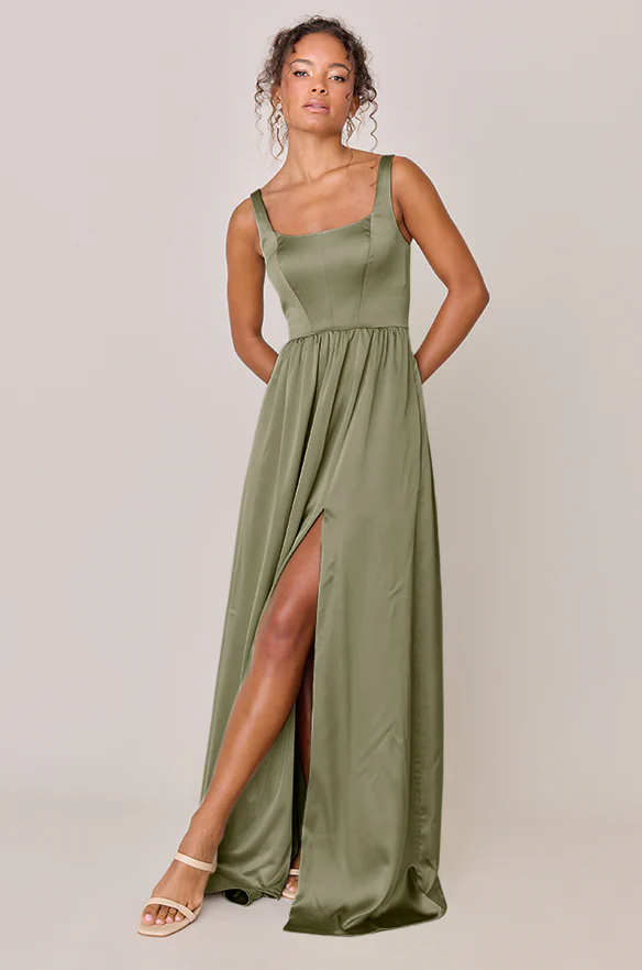 Whitney Satin Dress | Made To Order - Image 100