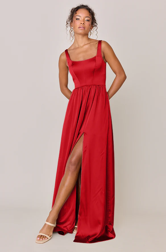 Whitney Satin Dress | Made To Order - Image 124