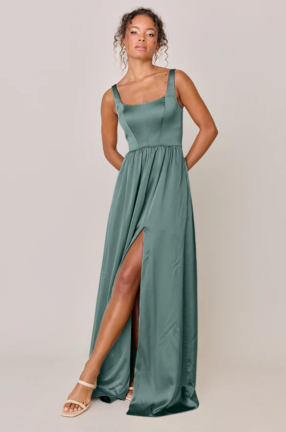 Whitney Satin Dress | Made To Order - Image 136