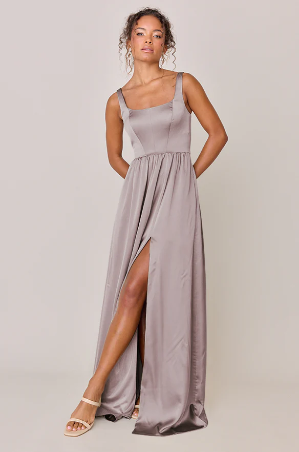 Whitney Satin Dress | Made To Order - Image 167