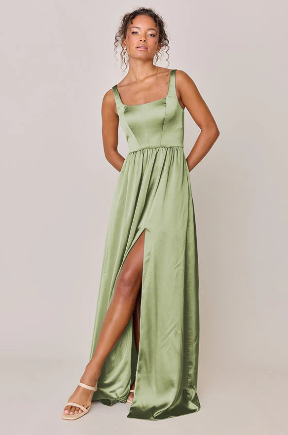 Whitney Satin Dress | Made To Order - Image 236